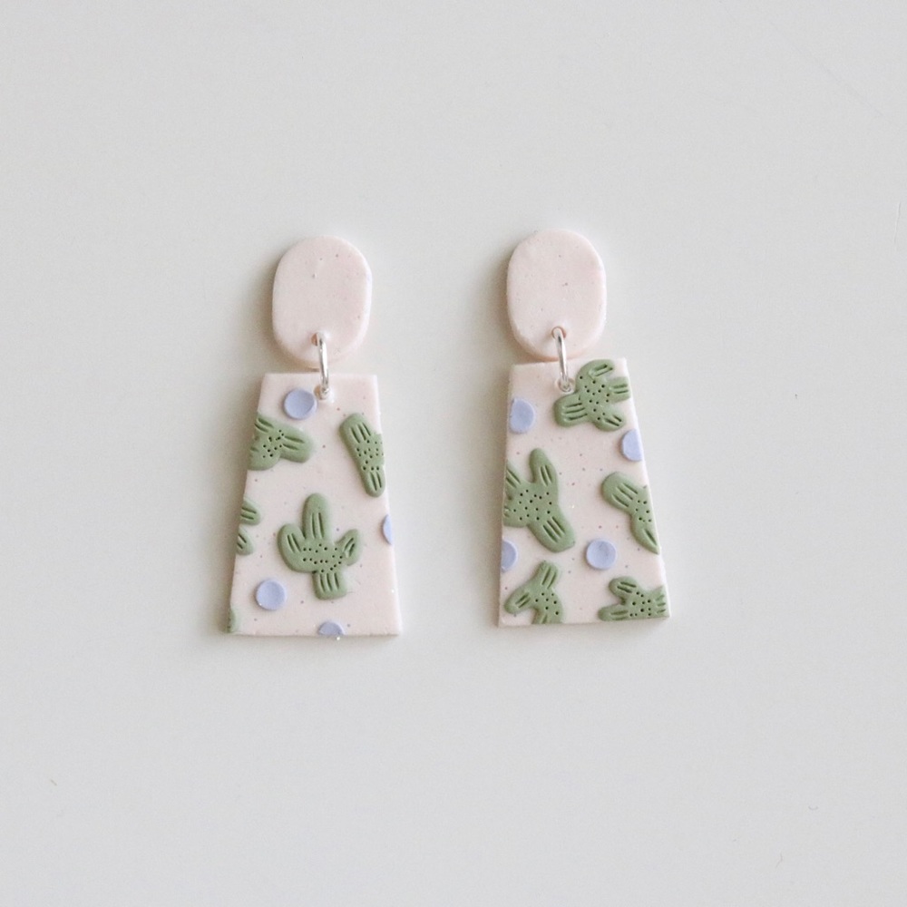 Polymer clay earring